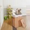 Natural Wicker Laundry Hamper With Removable Liner And PU Leather Handles 72L